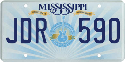 MS license plate JDR590