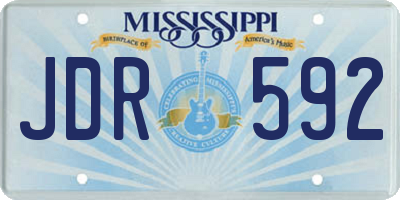 MS license plate JDR592