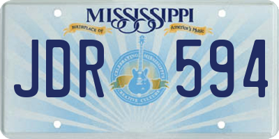 MS license plate JDR594