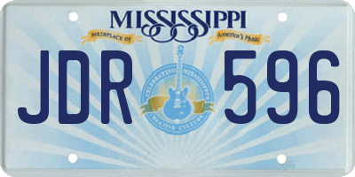 MS license plate JDR596