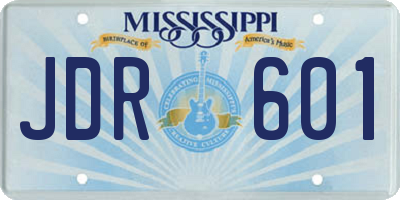 MS license plate JDR601
