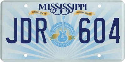 MS license plate JDR604