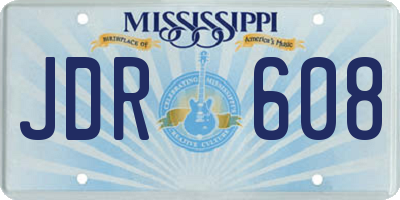 MS license plate JDR608