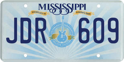 MS license plate JDR609