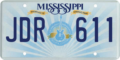 MS license plate JDR611