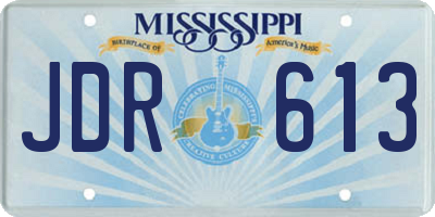 MS license plate JDR613