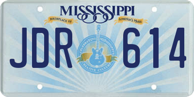 MS license plate JDR614