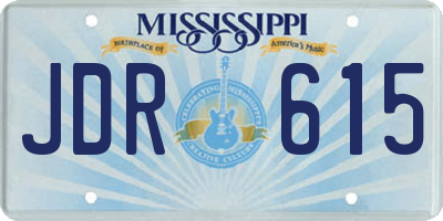 MS license plate JDR615