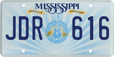 MS license plate JDR616