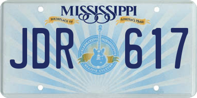 MS license plate JDR617
