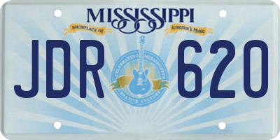 MS license plate JDR620