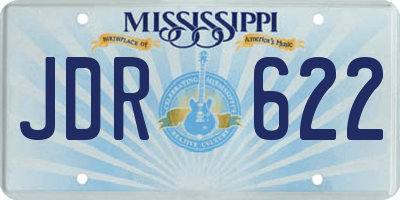 MS license plate JDR622