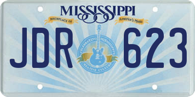 MS license plate JDR623
