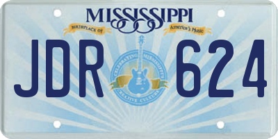 MS license plate JDR624