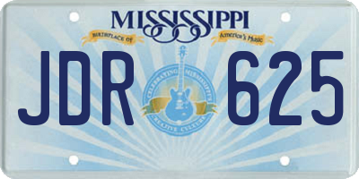 MS license plate JDR625