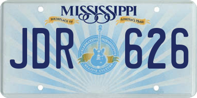 MS license plate JDR626