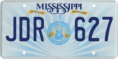 MS license plate JDR627