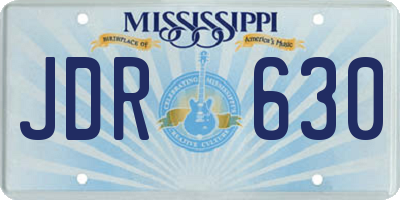 MS license plate JDR630