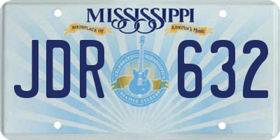 MS license plate JDR632