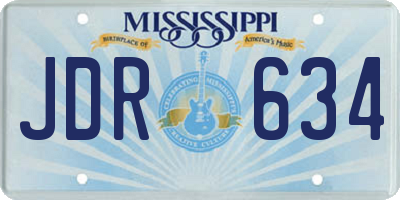 MS license plate JDR634