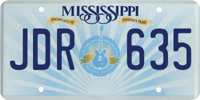 MS license plate JDR635