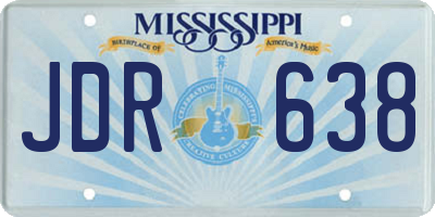 MS license plate JDR638