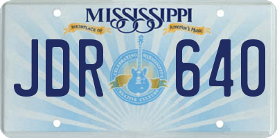 MS license plate JDR640