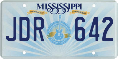 MS license plate JDR642