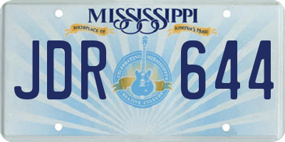 MS license plate JDR644