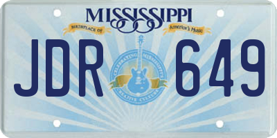 MS license plate JDR649