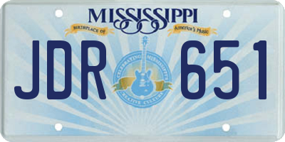 MS license plate JDR651