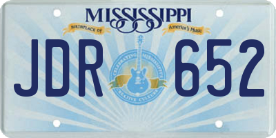 MS license plate JDR652