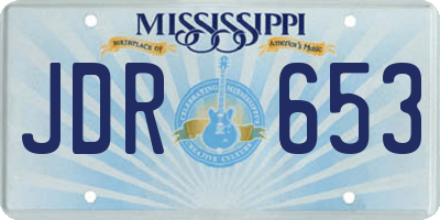 MS license plate JDR653