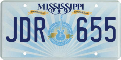 MS license plate JDR655