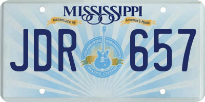 MS license plate JDR657