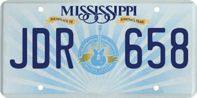MS license plate JDR658