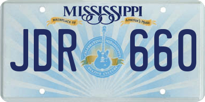 MS license plate JDR660