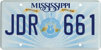 MS license plate JDR661
