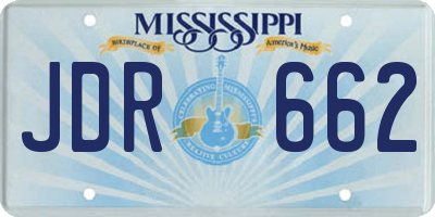 MS license plate JDR662