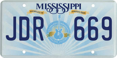 MS license plate JDR669