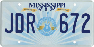 MS license plate JDR672