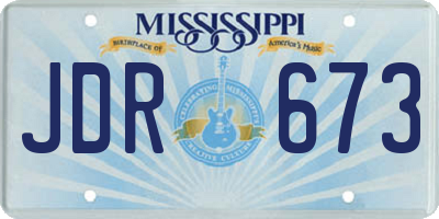 MS license plate JDR673
