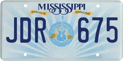 MS license plate JDR675