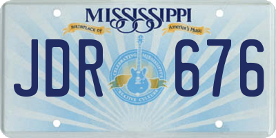 MS license plate JDR676