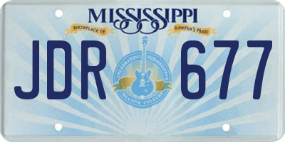 MS license plate JDR677
