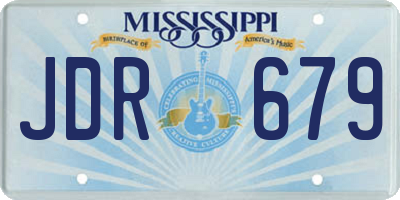 MS license plate JDR679