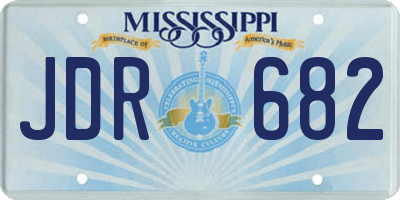 MS license plate JDR682