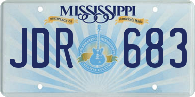 MS license plate JDR683