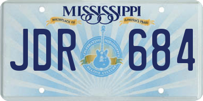 MS license plate JDR684