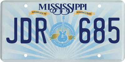 MS license plate JDR685